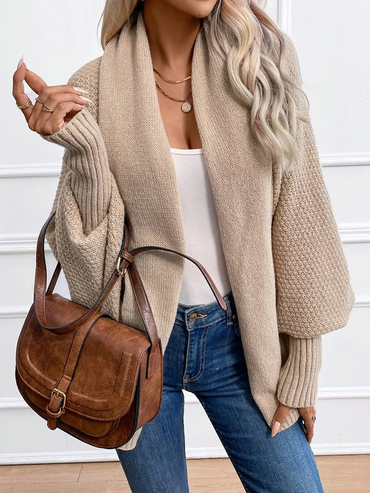 Damesvest Kasjmier Gebreid Warm Lange Mouwen Winter - StudioMarella