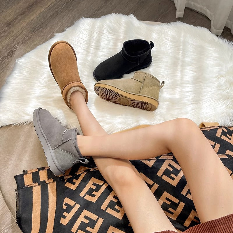 Dames Winterboots Warm en Elegant met Voering → Dames Winterlaarzen Warm en Waterdicht met Schapenwol Voering