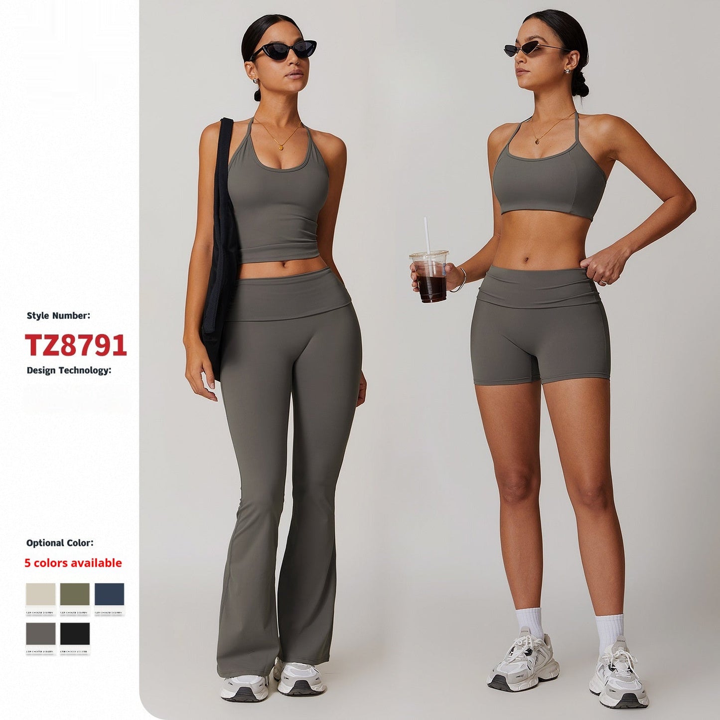 Yoga Outfit Dames Sneldrogend Naadloos Set met Broek en Top