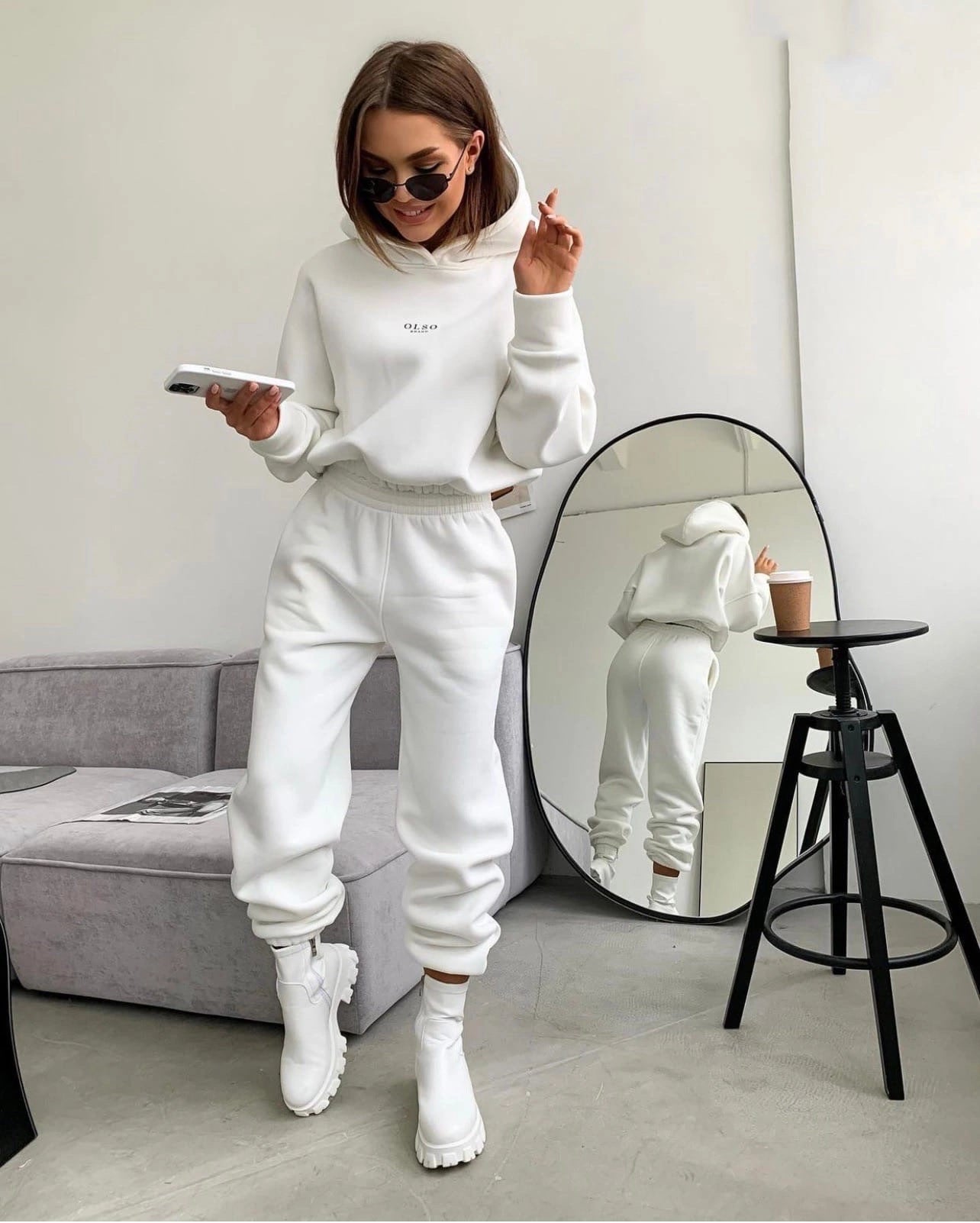 Dames Jogger Set Zacht Comfortabel Hoodie en Broek