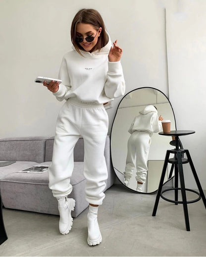 Dames Jogger Set Zacht Comfortabel Hoodie en Broek