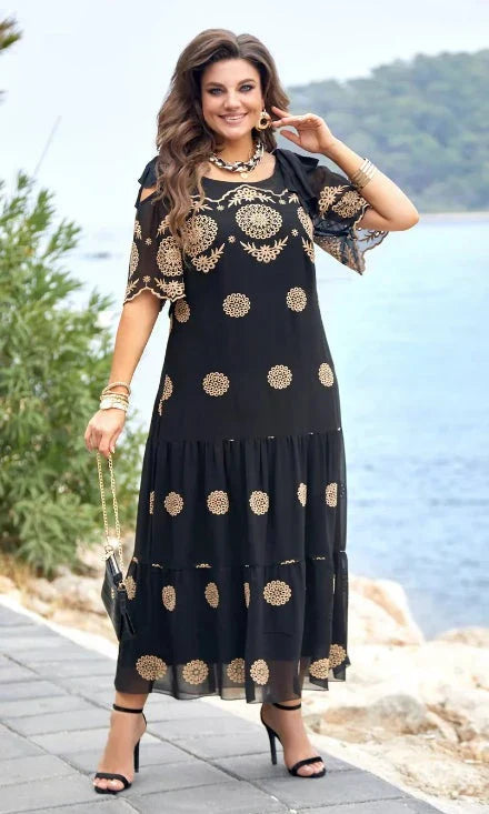Bloemenjurk Vrouw Elegante Zomerjurk met Print - StudioMarella