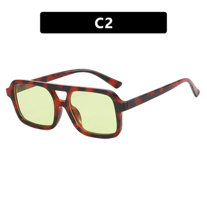 Dames Zonnebril Aviator Stijl Kleurige Lensen