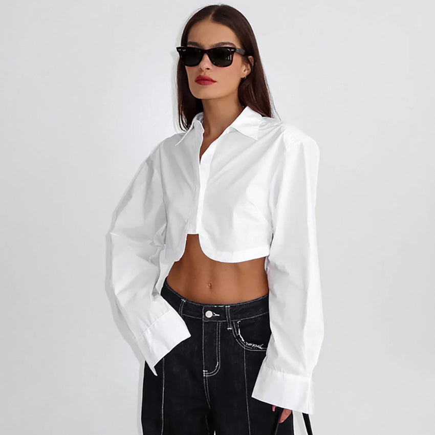 Dames Blouse Kort Model Moderne Stijl