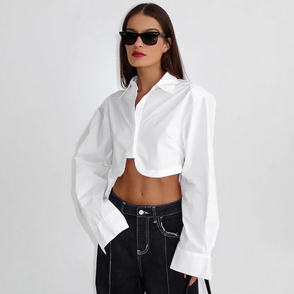 Dames Blouse Kort Model Moderne Stijl