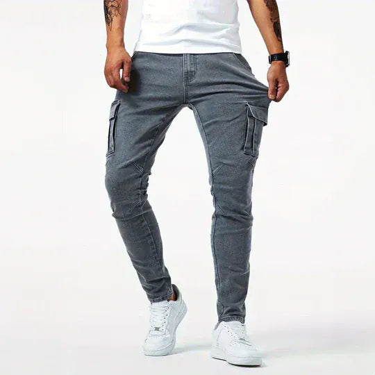 Heren Cargo Jeans Comfortabele Pasvorm Modern