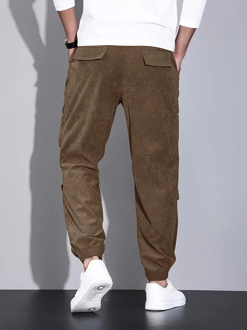 Heren Joggingbroek Zwart Cargo Comfortabele Broek