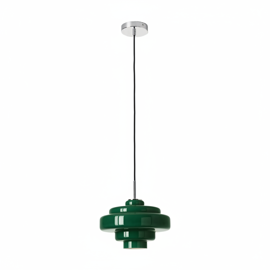 Gekleurde Glazen Hanglamp met Verstelbare Ophanging – Moderne Lichtpunt voor Eetkamer Keuken Woonkamer