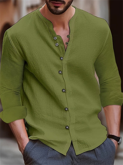 Linnen Heren Shirt Casual Zomer Comfortabel