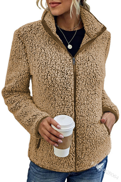 Dames Fleece Jas Warm en Waterdicht met Rits