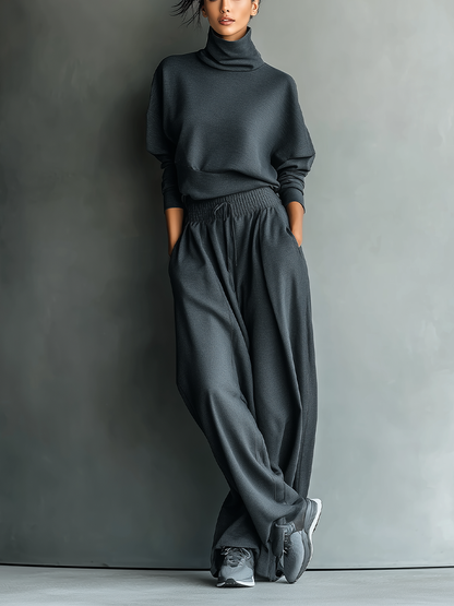Dames Brei-ensemble Comfortabele Wijde Broek - StudioMarella