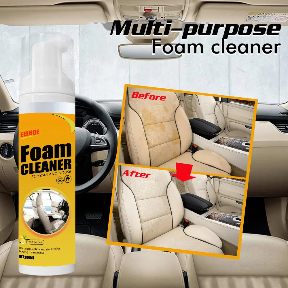 Multifunctionele Schuimreiniger Spray - Professionele Universele Vlekverwijderaar voor Auto, Keuken, Badkamer & Meubels