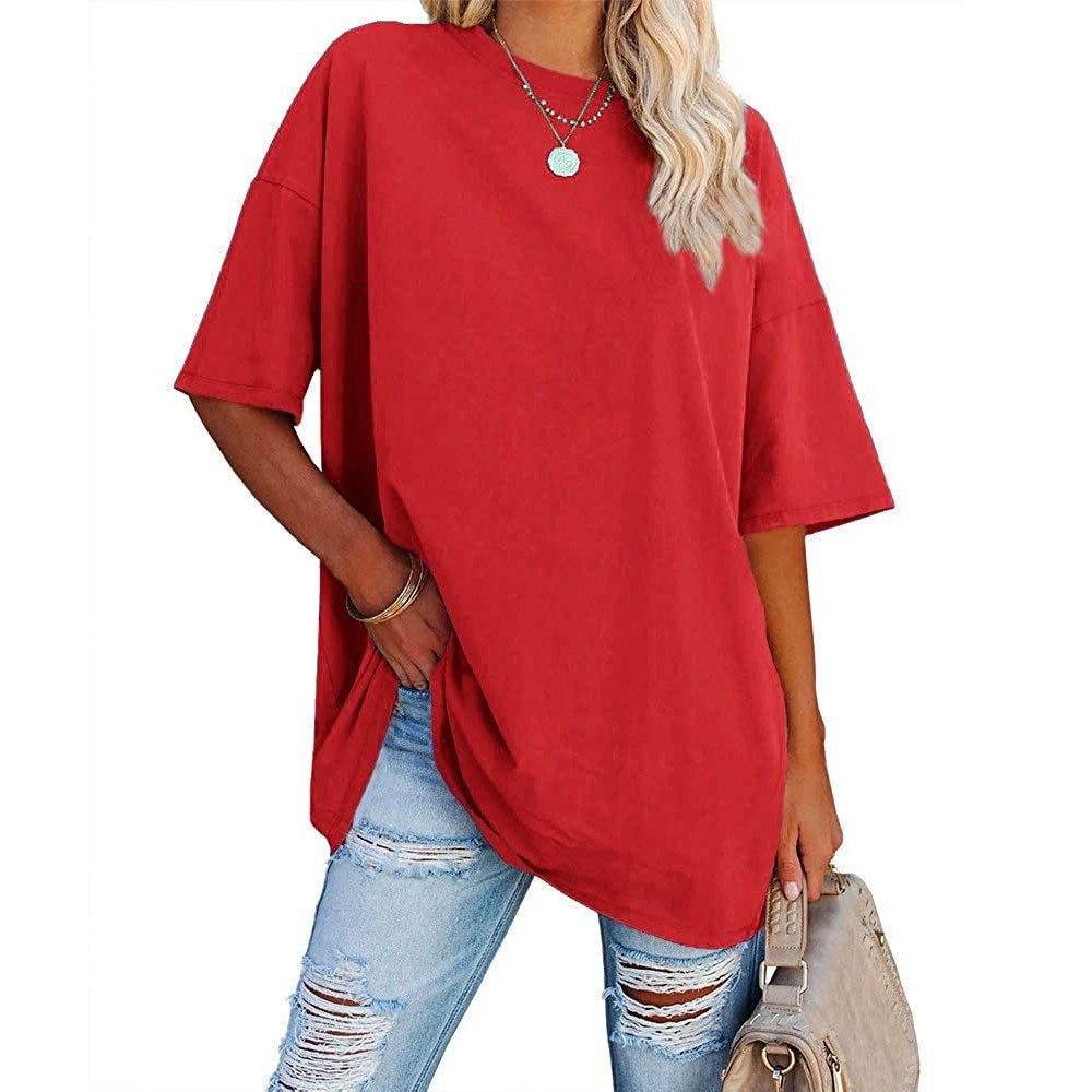 Dames Top Korte Mouwen Zomerse Losse Fit Casual