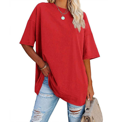 Dames Top Korte Mouwen Zomerse Losse Fit Casual