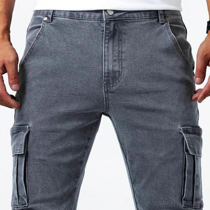 Heren Cargo Jeans Comfortabele Pasvorm Modern