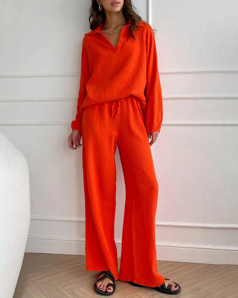 Venus Jurk - Elegante Tweedelige V-Hals Jurk Set