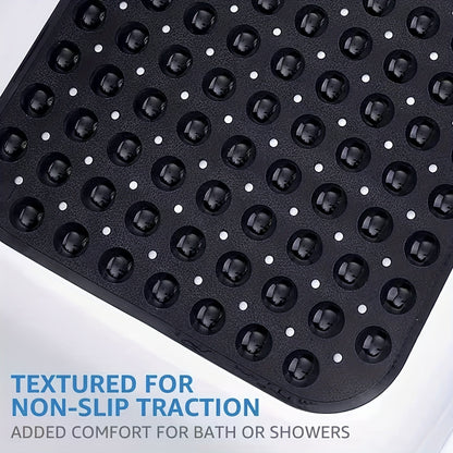 Antislip Badmat XL voor Douche en Bad – Extra Lange Veiligheidsbadmat met Zuignappen