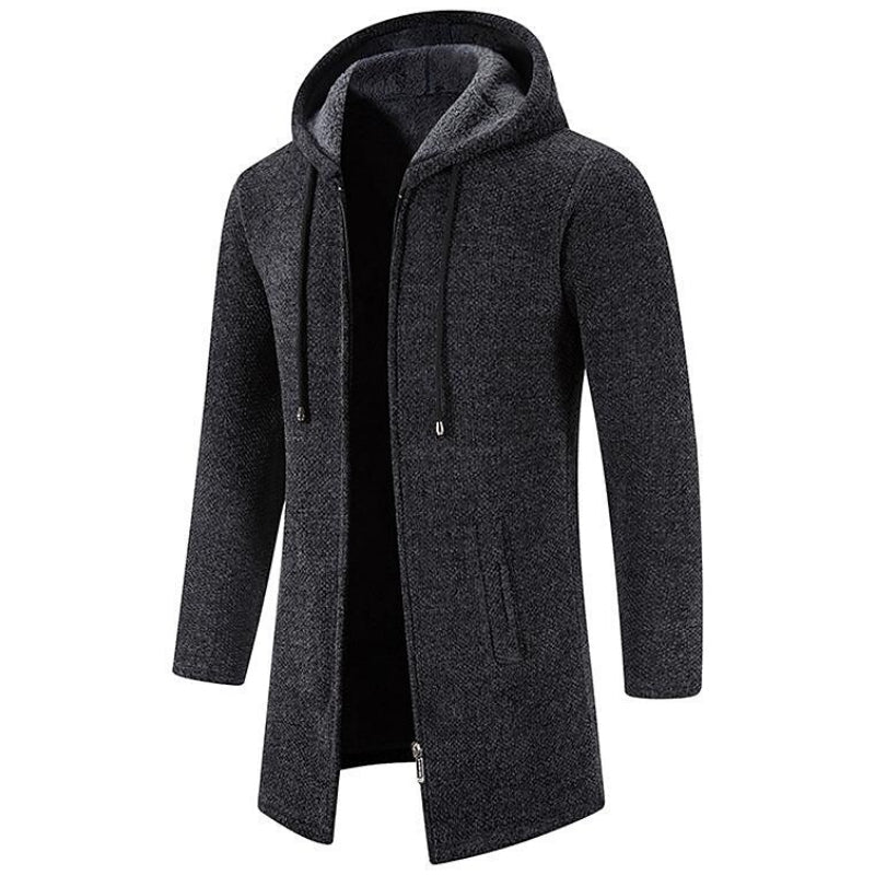 Herenvest Fleece Halflang met Capuchon en Rits - StudioMarella