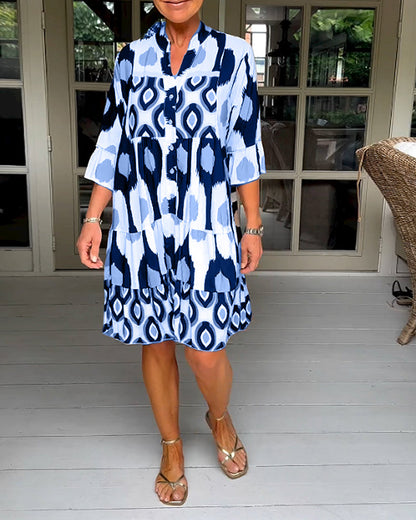 Vrouwelijke Jurk met Moderne Print