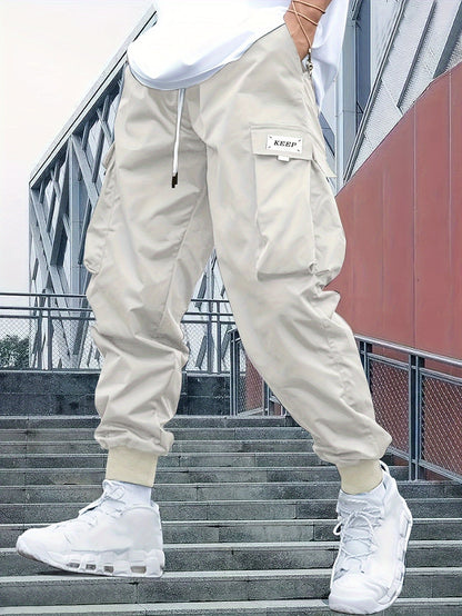 Heren Joggingbroek Cargo Met Veel Zakken en Cuffed Pijpen