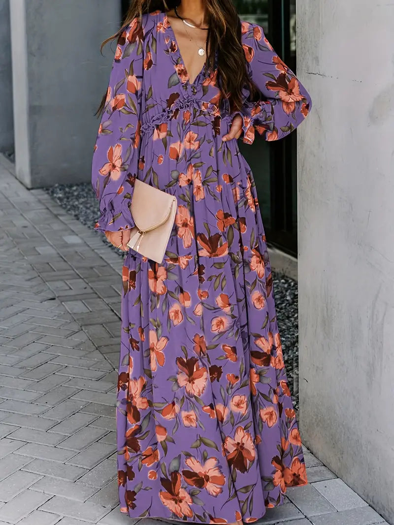 Vrouwelijke Bloemen Maxi Jurk Zomerjurk voor Dames