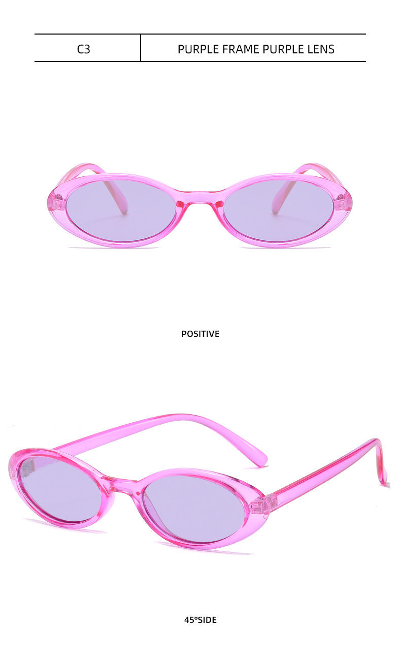 Dames Zonnebril Ovaal met Druppel Details Retro Look