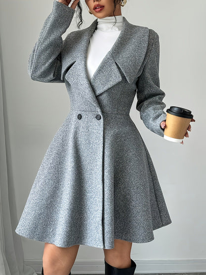 Dames Wollen Jas Getailleerd Elegante Snit