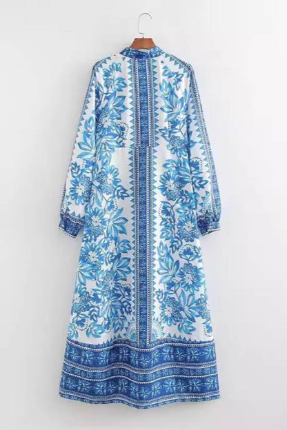 Isabella Jurk Lange Mouw Maxi Zwart