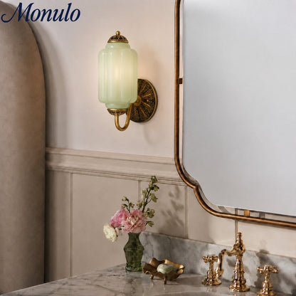 Melkglazen Wandlamp Eloise voor Hal en Slaapkamer | Vintage Wandverlichting met Melkwit Glas