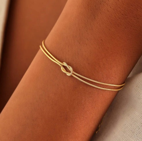 Dames Armband Roestvrij Staal Liefdesknoop Elegante Simpelheid