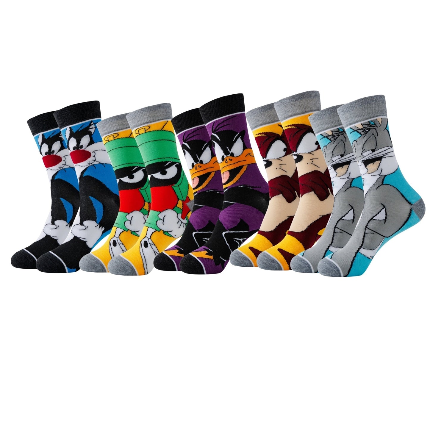 Cartoon Sokken Set 20 Paar Polyester Spandex Multicolor Casual Streetwear Unisex Ademend Elastisch