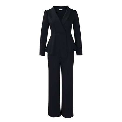 Dames Blazer Set Tweedelig Zakelijke Pantalon Suit