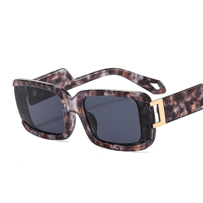 Dames Zonnebril Vierkant Design met Glazen Luxe Look