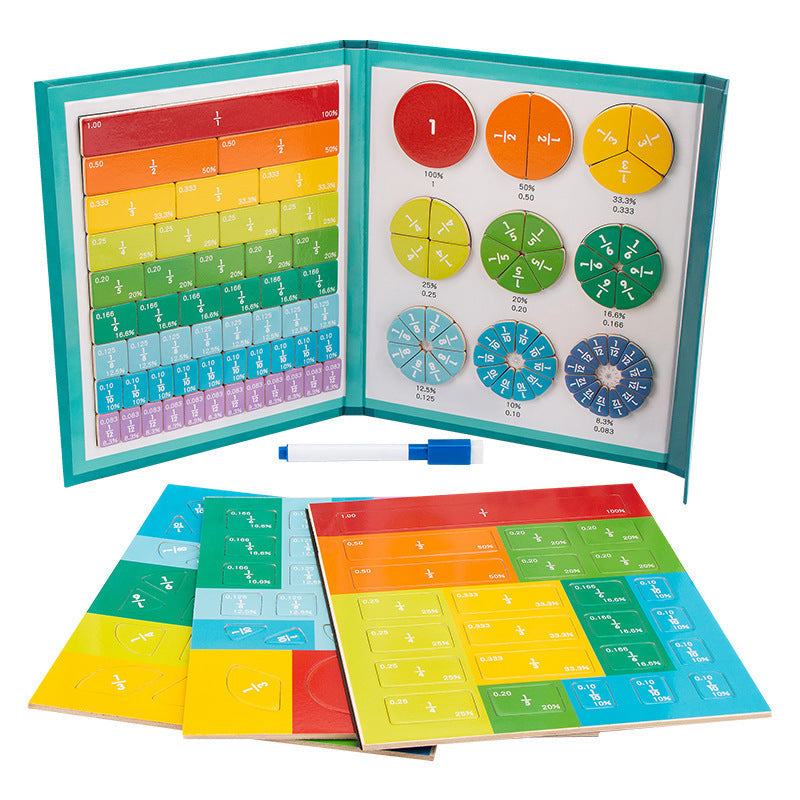 Educatieve Breuken Puzzel met Magnetische Stukken – Wiskundige Leermethode voor Kinderen