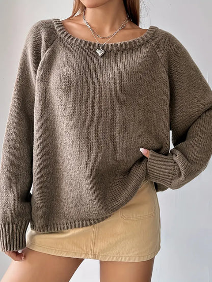 Vrouwen Trui Ronde Hals Comfortabele Raglan Mouwen - StudioMarella