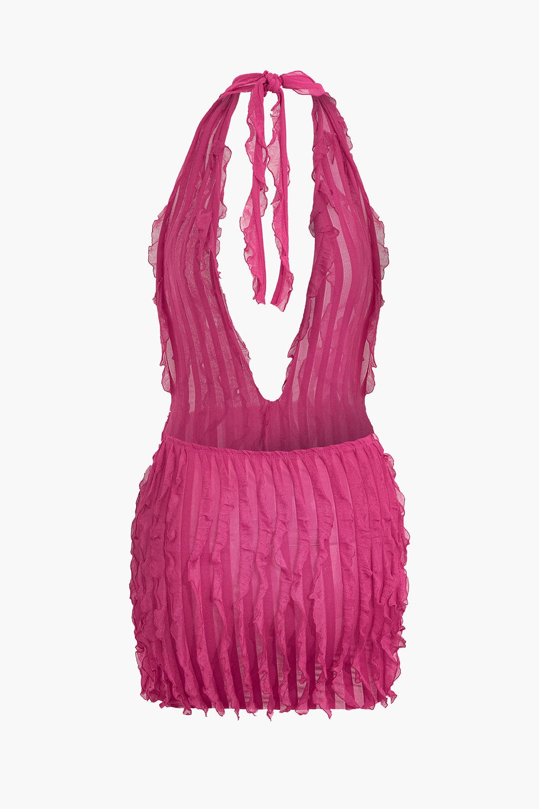 Korte Transparante Mini-jurk Diepe Halslijn Sexy Dame