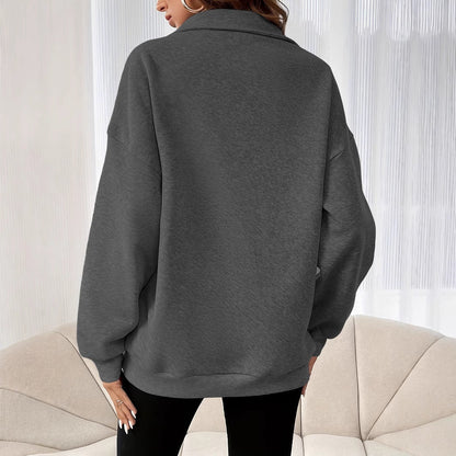 Dames Zachtste Half-Zip Trui Comfortabel en Casual