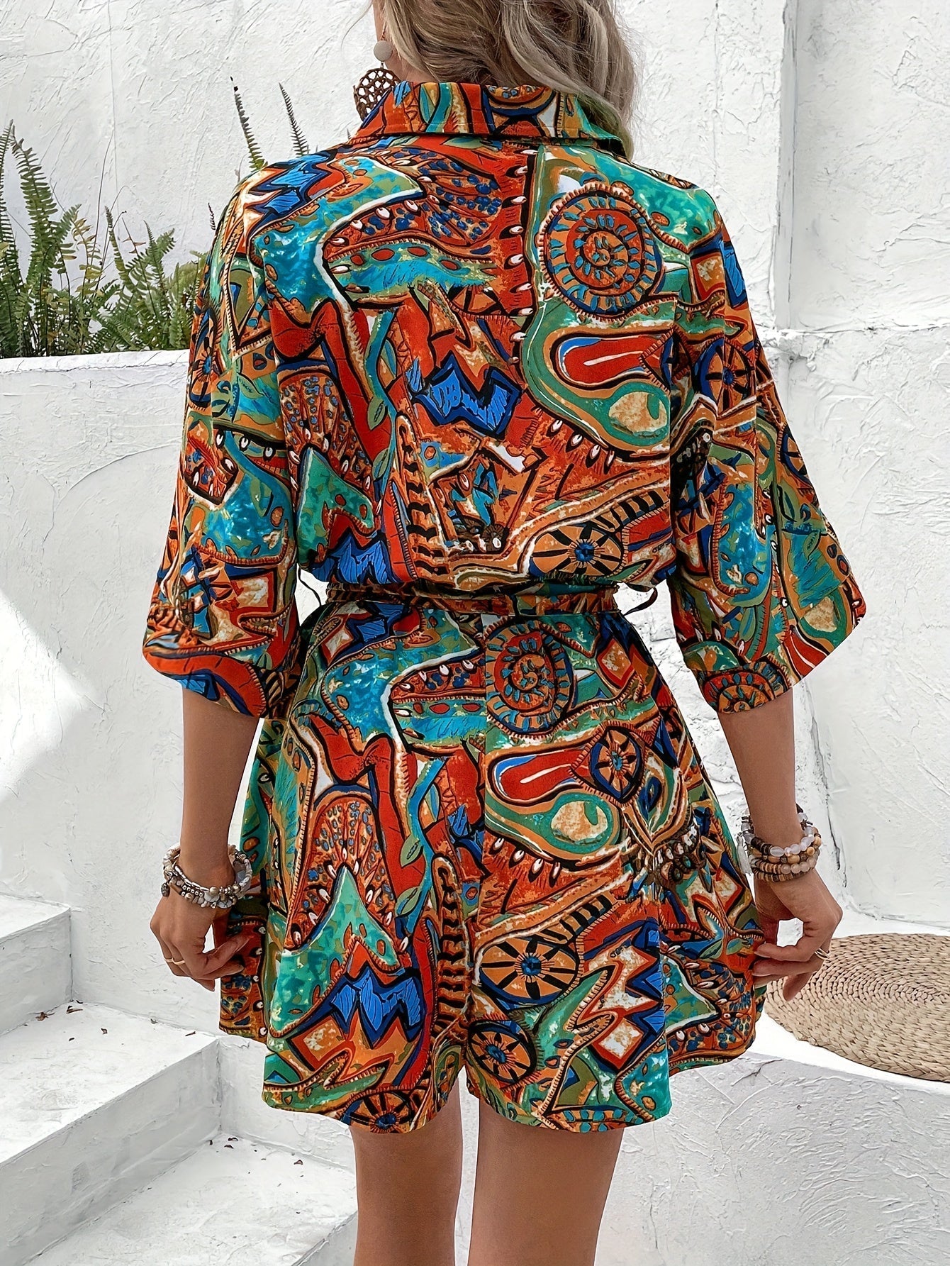 Bloemen Romper Korte Zomerjurk Vrouwen