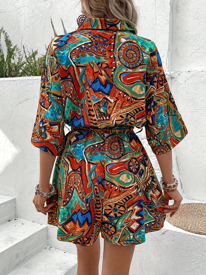 Bloemen Romper Korte Zomerjurk Vrouwen