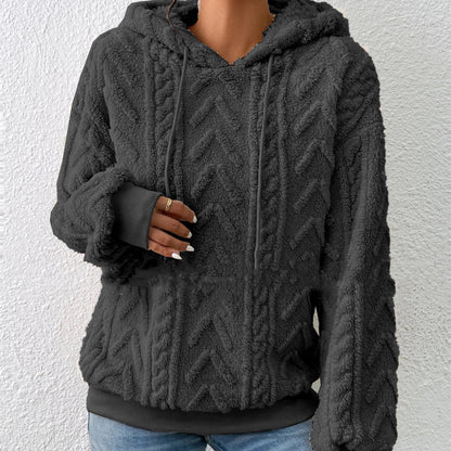 Dames Hoodie Zacht Geometrisch Patroon Warm en Comfortabel