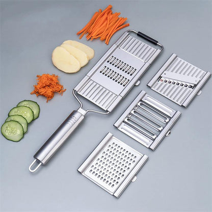 Groentesnijder Set RVS Multifunctioneel Handmatig Met Verwisselbare Messen