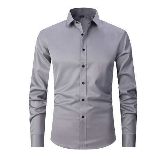 Heren Overhemd Strijkvrij Comfortabel Stretch