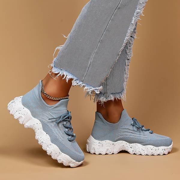 Elastische Sokschoenen Lichtblauw Sportief