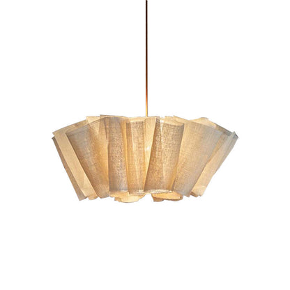 Geplisseerde Stoffen Hanglamp – Minimalistische Scandinavische Verlichting voor Eetkamer & Woonkamer