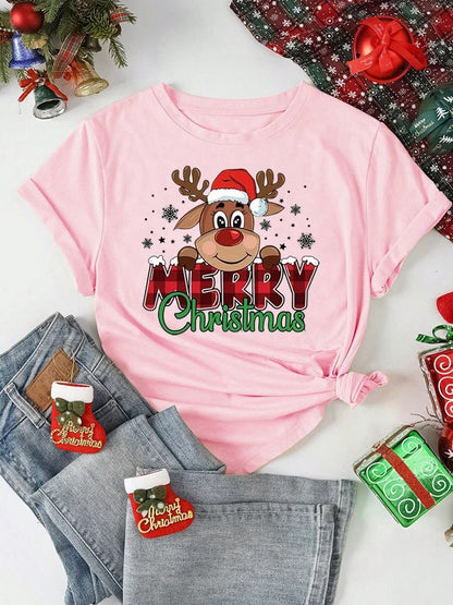Kersttrui Korte Mouw Vrouwelijk Design