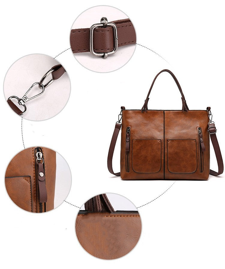 Dameshandtas PU Leer Zwarte Elegante Stijl