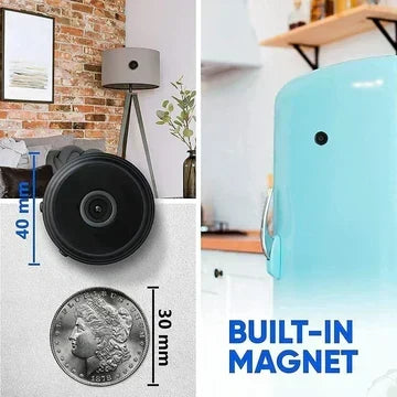 Draadloze Beveiligingscamera 1080p HD Mini met Nachtvisie Magnetische Bevestiging Bewegingsdetectie Binnen