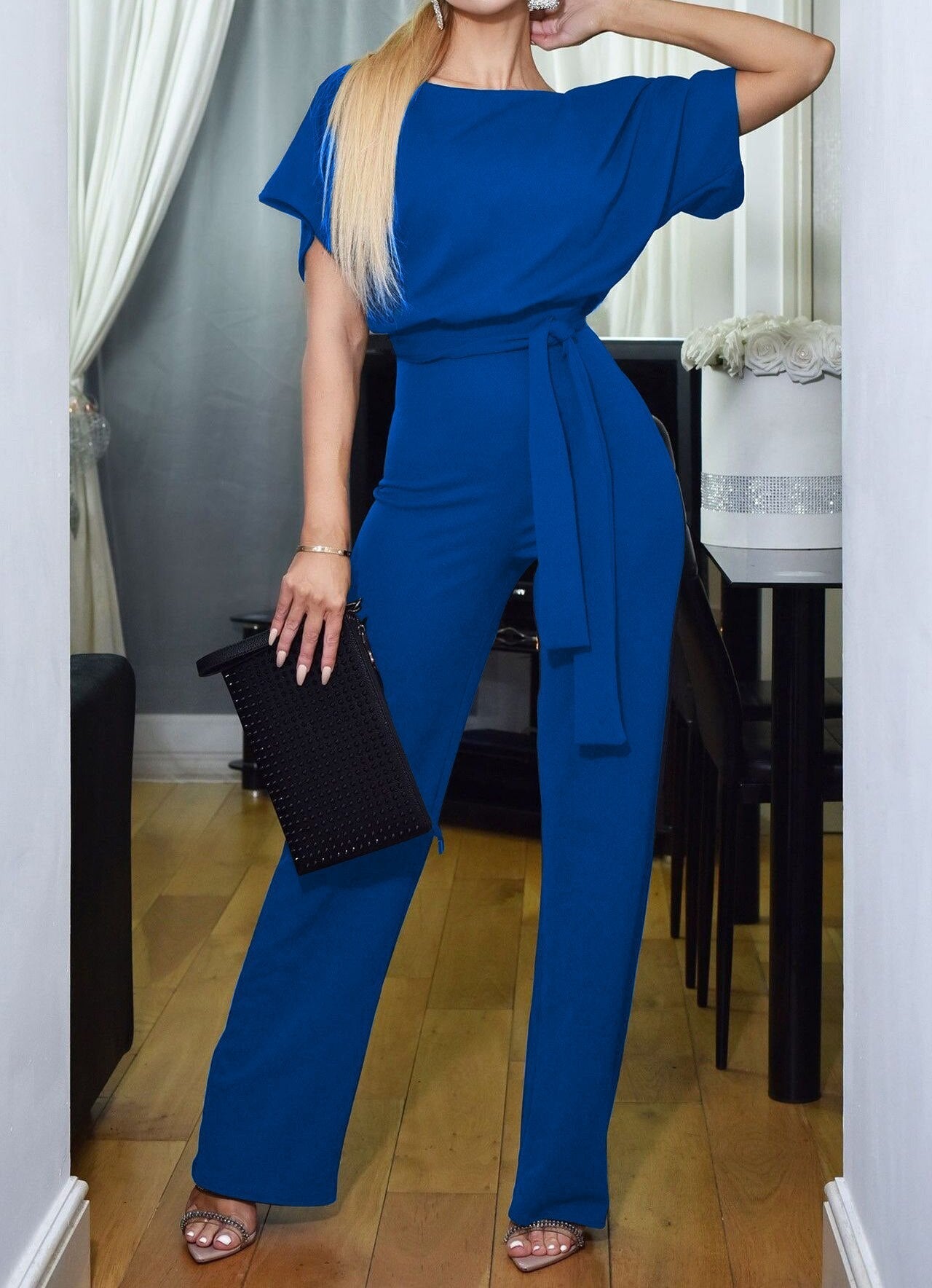 Vrouwelijke Jumpsuit Hoge Taille Comfortabele Pasvorm