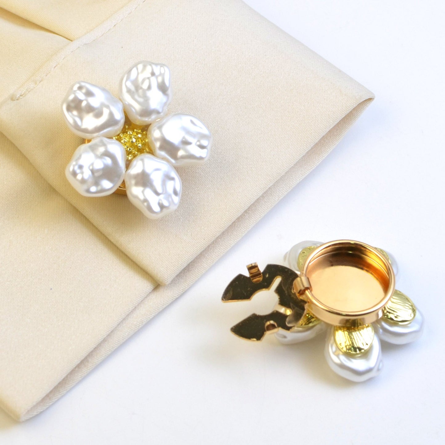 Dames Manchetknopen met Echte Parels Elegant Design