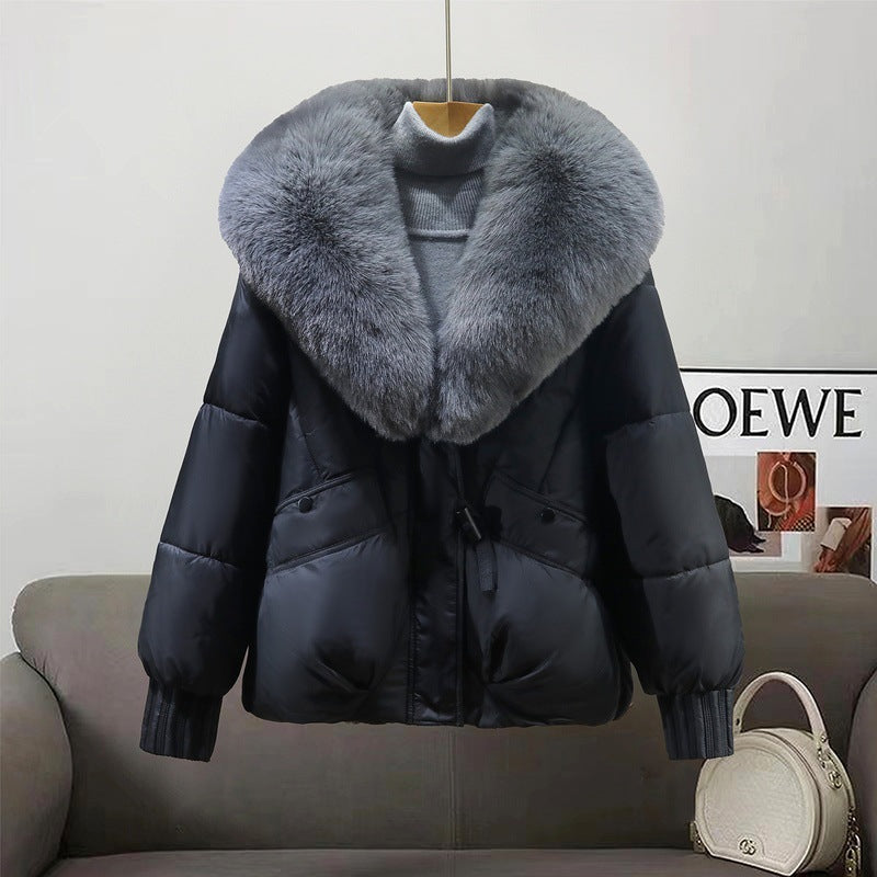 Dames Winterjas Luxe Imitatiebontkraag Koreaanse Look